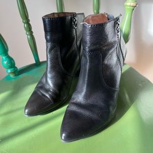 Miz Mooz Black Heeled Booties